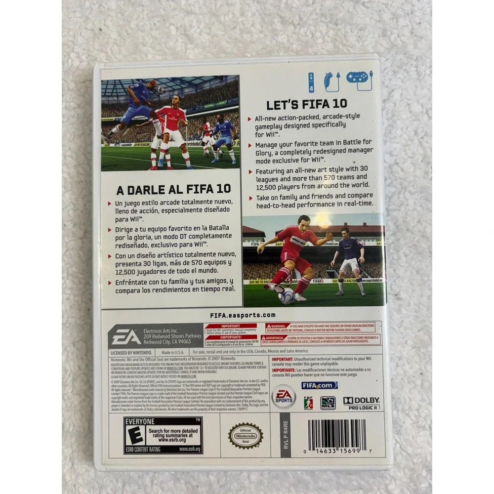 FIFA Soccer 10 Nintendo Wii EA Sports Video Game with Manual‎ Complete CIB